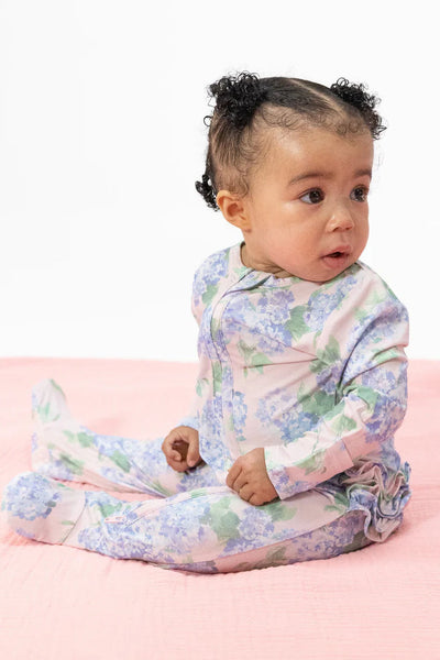 girls hydrangeas footie