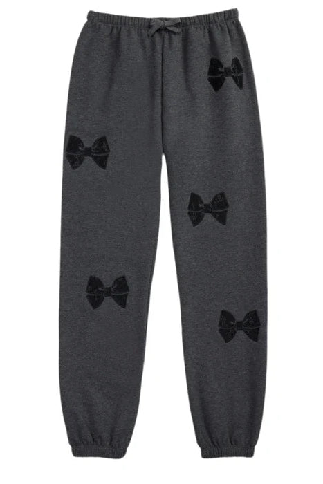 girls lacy bow sweatpant