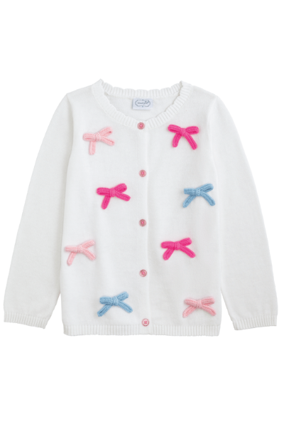 girls multi bows cardigan