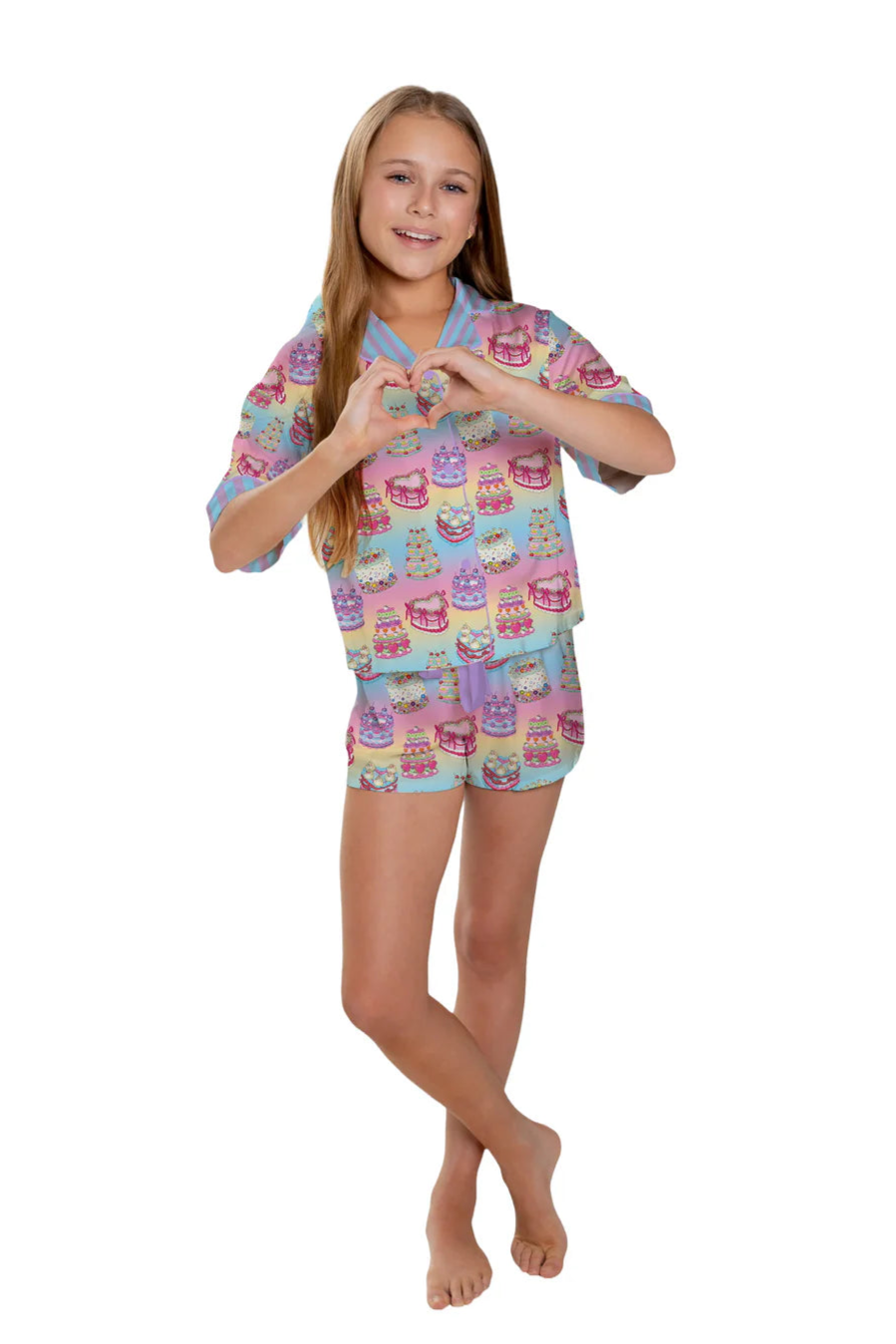 girls pj short set my party