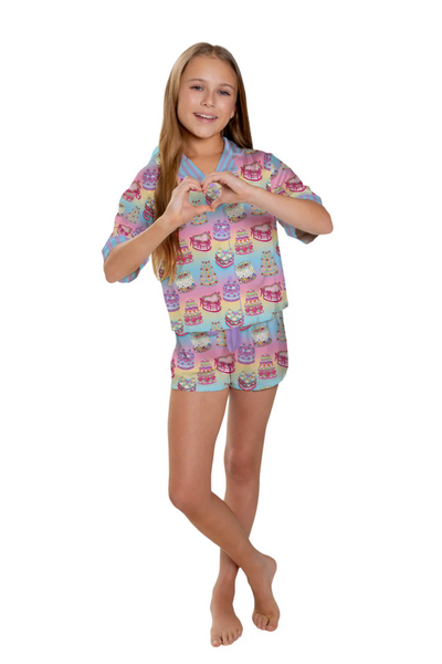 girls pj short set my party