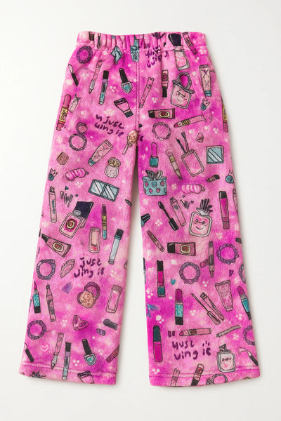 girls plush pant slumber party