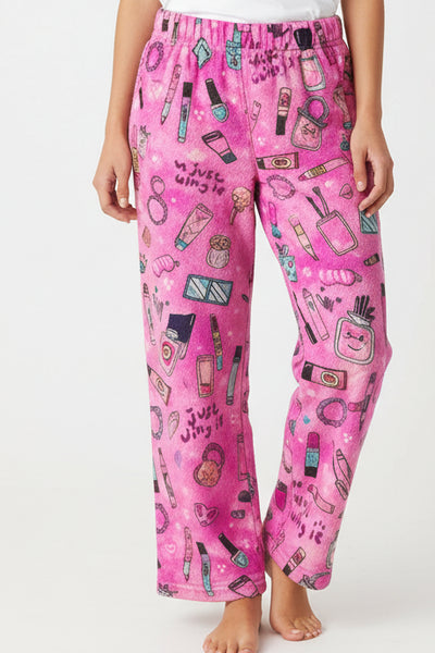 girls plush pant slumber party