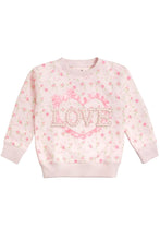Load image into Gallery viewer, girls rose love sweatshirt
