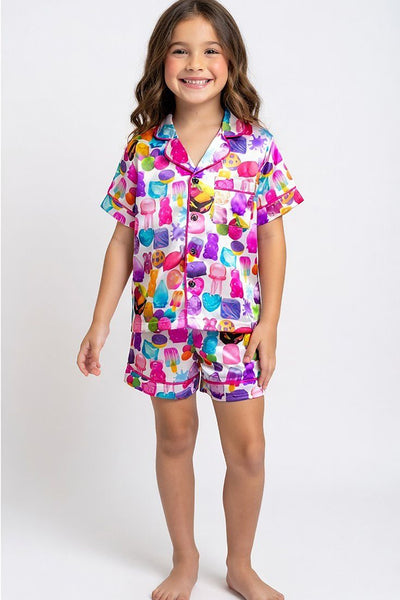 girls short loungewear set squishy