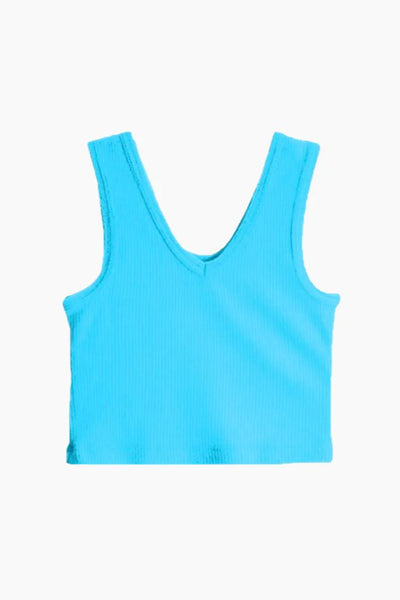 girls waffle brami top