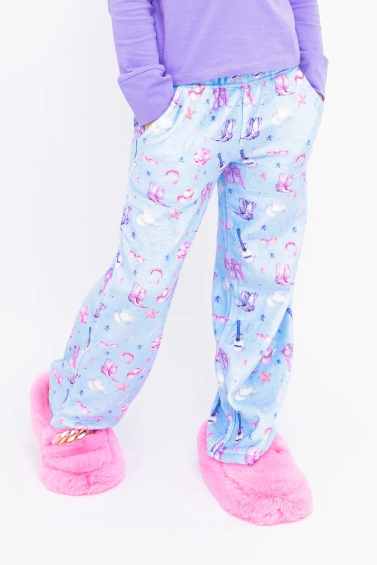 girls wild west plush pant