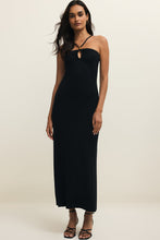 Load image into Gallery viewer, halter bead tie midi dress
