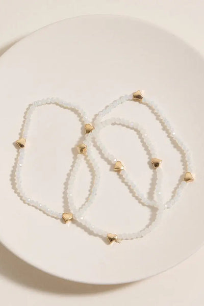 heart + bead 3 bracelet