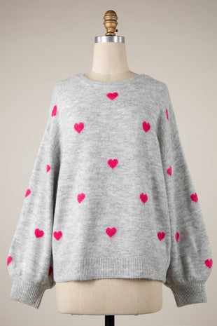 hearts oversized sweater