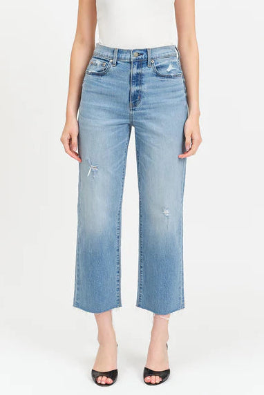hirise straight crop denim