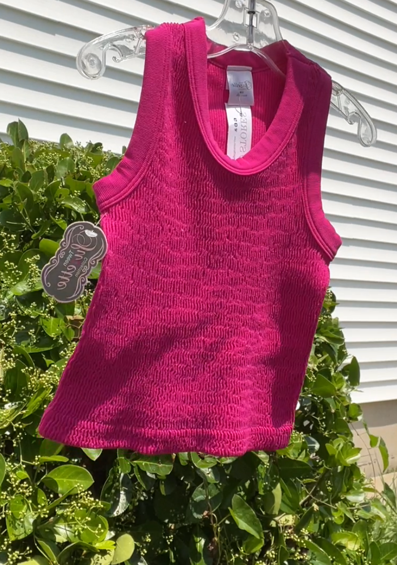 girls smock seamless tank