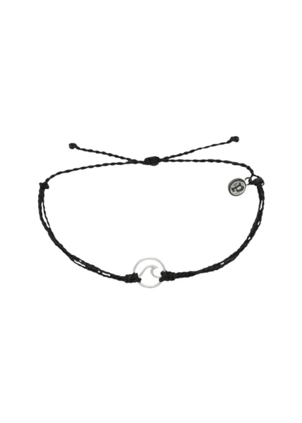 string bracelet silver wave