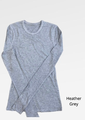 rib long sleeve crewneck tee