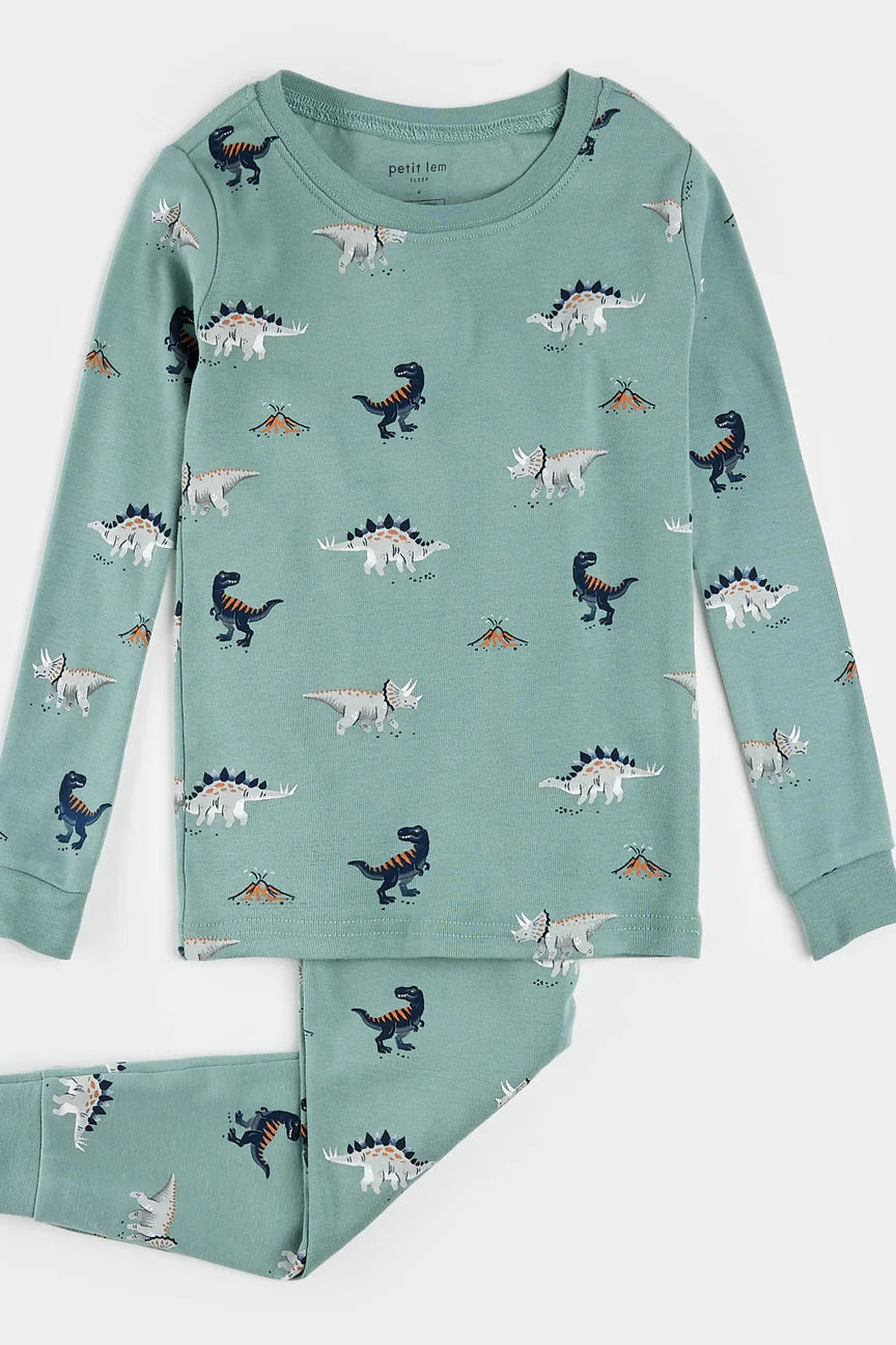infant dino pj set