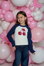 Load image into Gallery viewer, tween cherry raglan sweater
