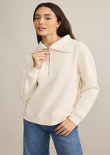 Load image into Gallery viewer, 1/4 zip rib contrast sweatshirt
