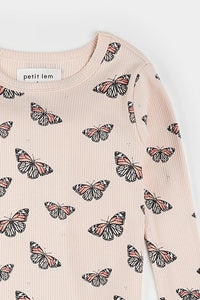 kids butterflies pj set