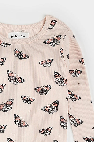 kids butterflies pj set