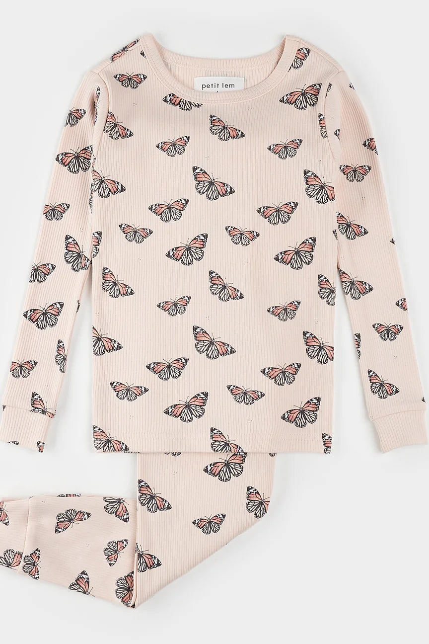 kids butterflies pj set