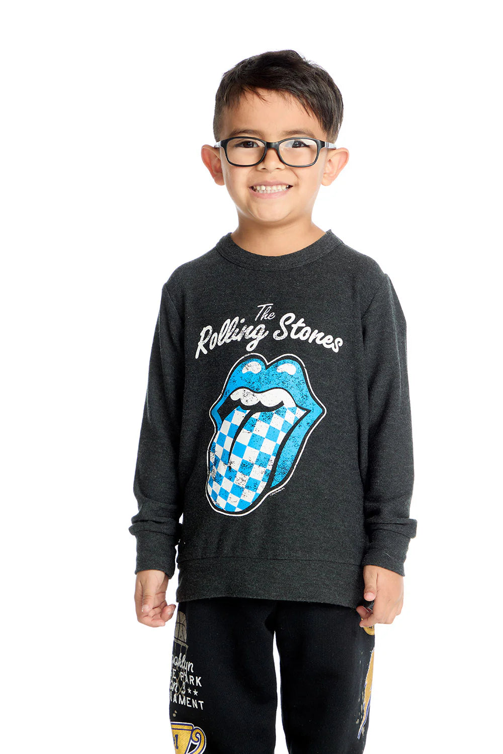 kids check tongue rolling stones top