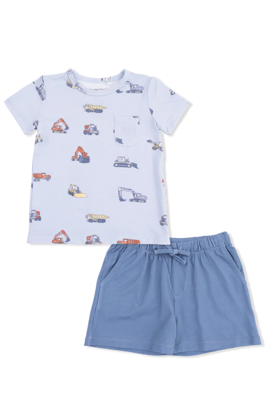 kids construction tee + short set