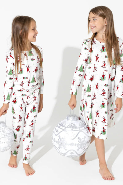 kids elf on the shelf pj set