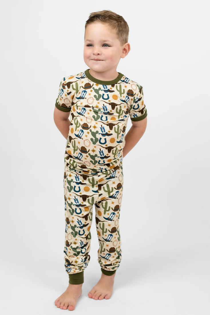 kids western pj set