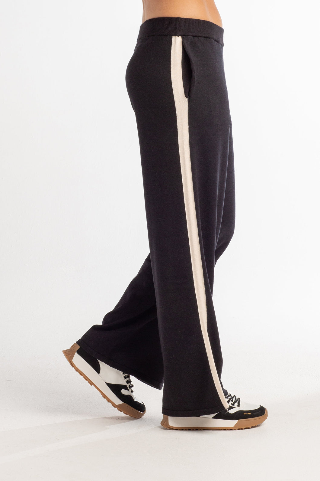 knit stripe track pant