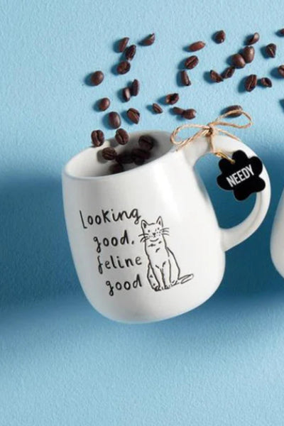 collar charm cat mug