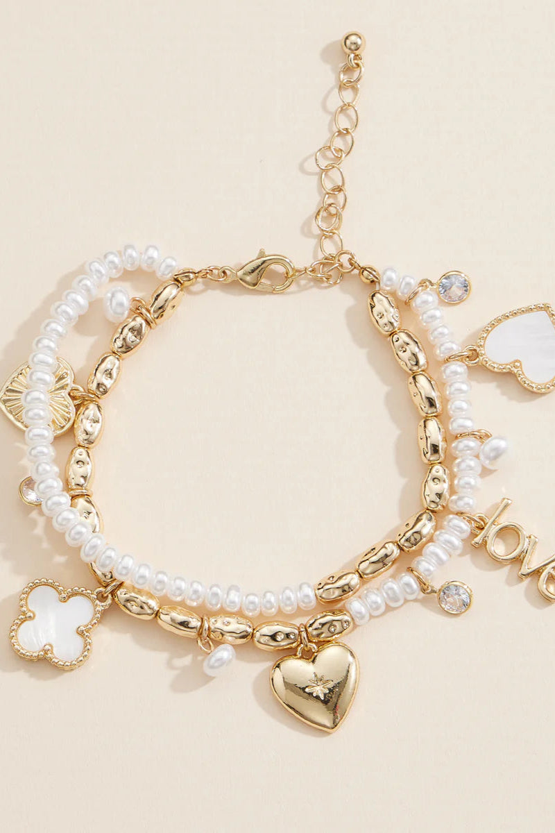 love heart charm bracelet