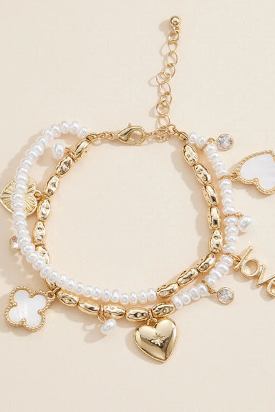 love heart charm bracelet