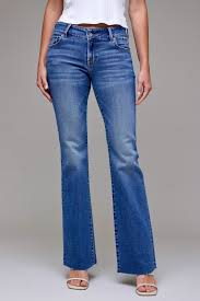 low rise boot cut jean