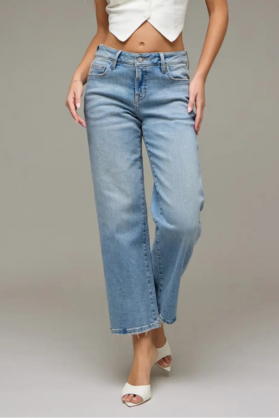 low rise crop straight jeans