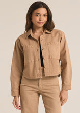 Load image into Gallery viewer, washed twill crop jacket
