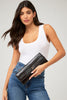 rectangular croc print bag