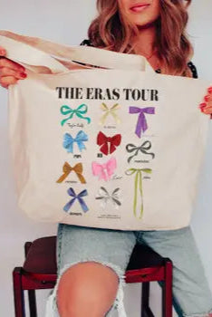 tote bag taylor eras tour bows