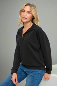collared scuba pullover