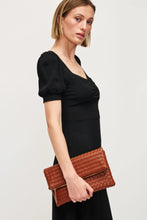 Load image into Gallery viewer, woven foldover clutch
