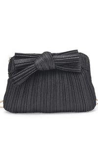 shimmer pleat clutch