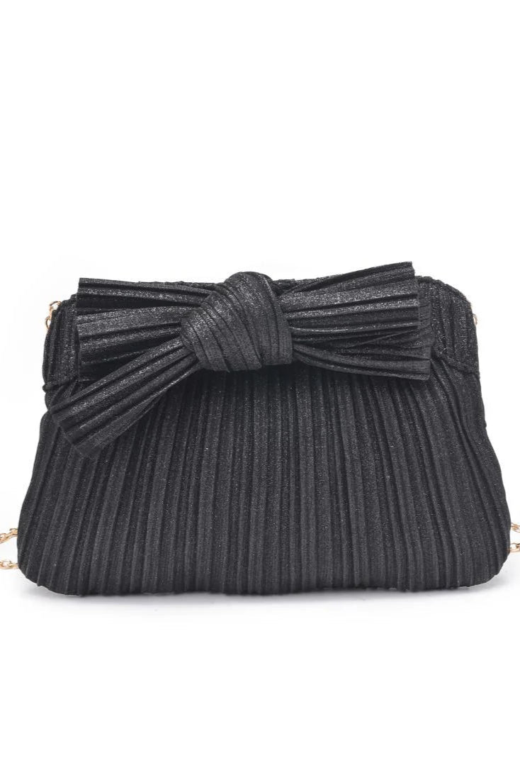 shimmer pleat clutch