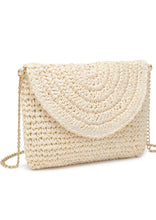 Load image into Gallery viewer, woven straw clutch bag
