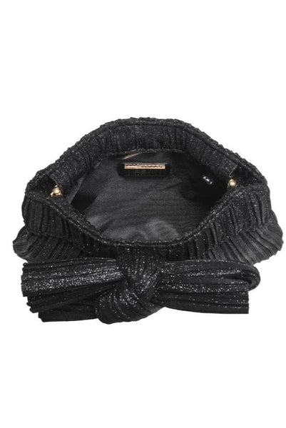 shimmer pleat clutch