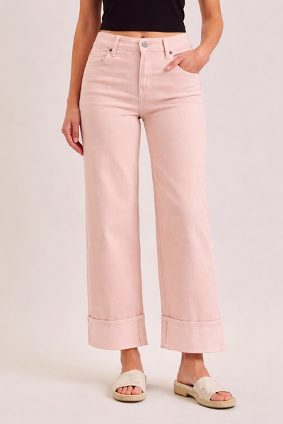 mid rise cuff dad jean