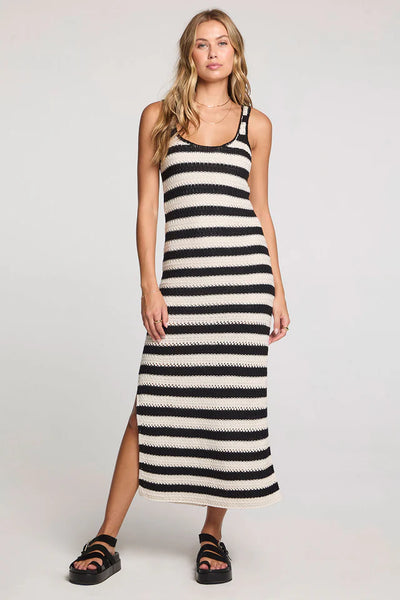 midi tank stripe knit dress