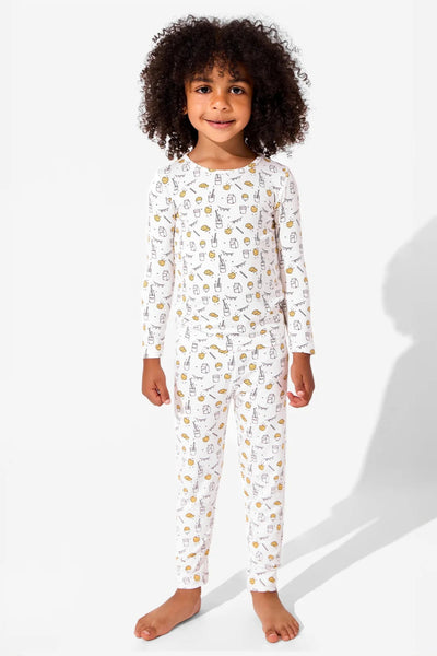 kids milk + cookies pj set
