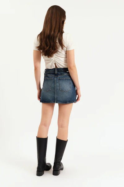 mini denim skirt