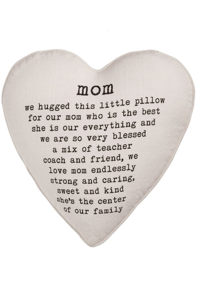 mom heart pillow