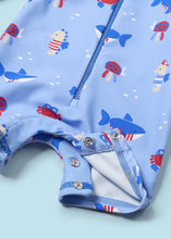 Load image into Gallery viewer, baby ocean swimsuit + hat
