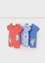 Load image into Gallery viewer, baby jersey romper icecream cone
